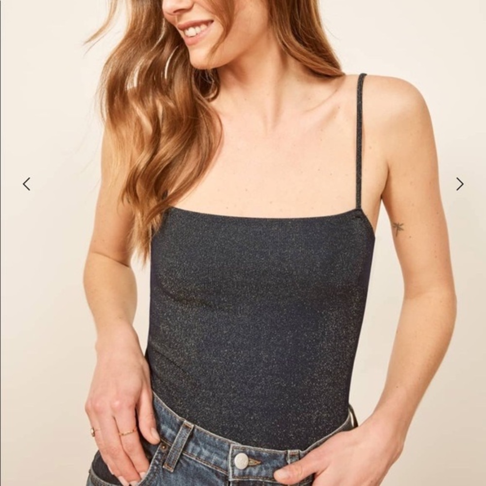 Reformation Isabella Metallic Top